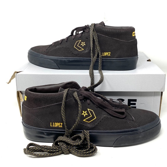 Converse Louie Lopez Pro Shoes Mid Top Suede Brown Women's Size Sneakers A01247C - Picture 4 of 10